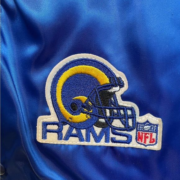 Vintage 80s Swingster Men's NFL St Louis Rams Satin Bomber Jacket sz XL - Picture 3 of 4